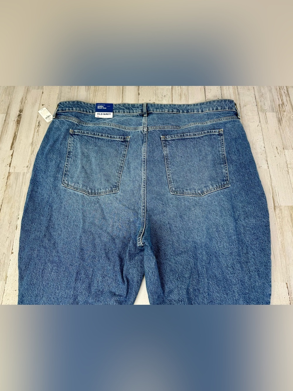 Old Navy Jeans Womens 26 Kicker Boot Cut Ex High Rise Button Fly Raw NWT - Picture 11 of 12